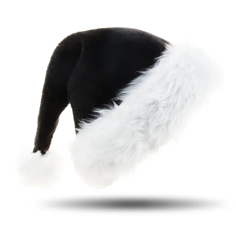Santa Hat Plush - Chapéu de natal de pelúcia preto