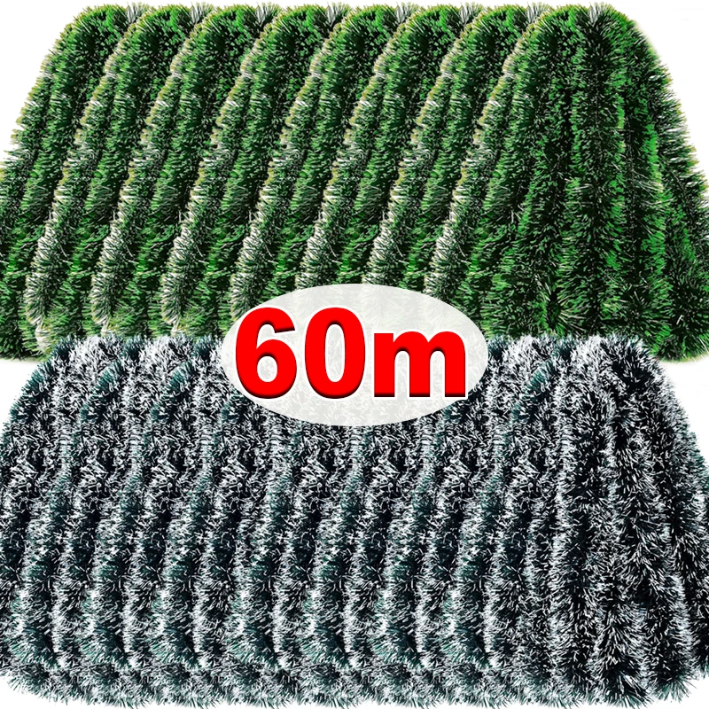 Tinsel Garland Decoration - 60/4m fitas de enfeites de natal