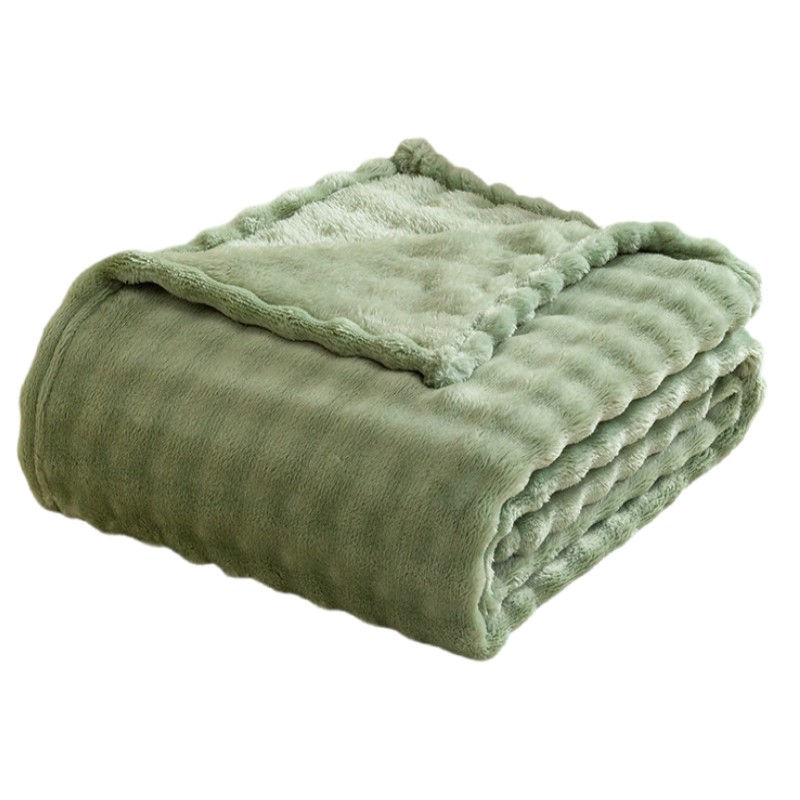 Christmas Throw Blanket - Cobertor de lã bolha verde salvia