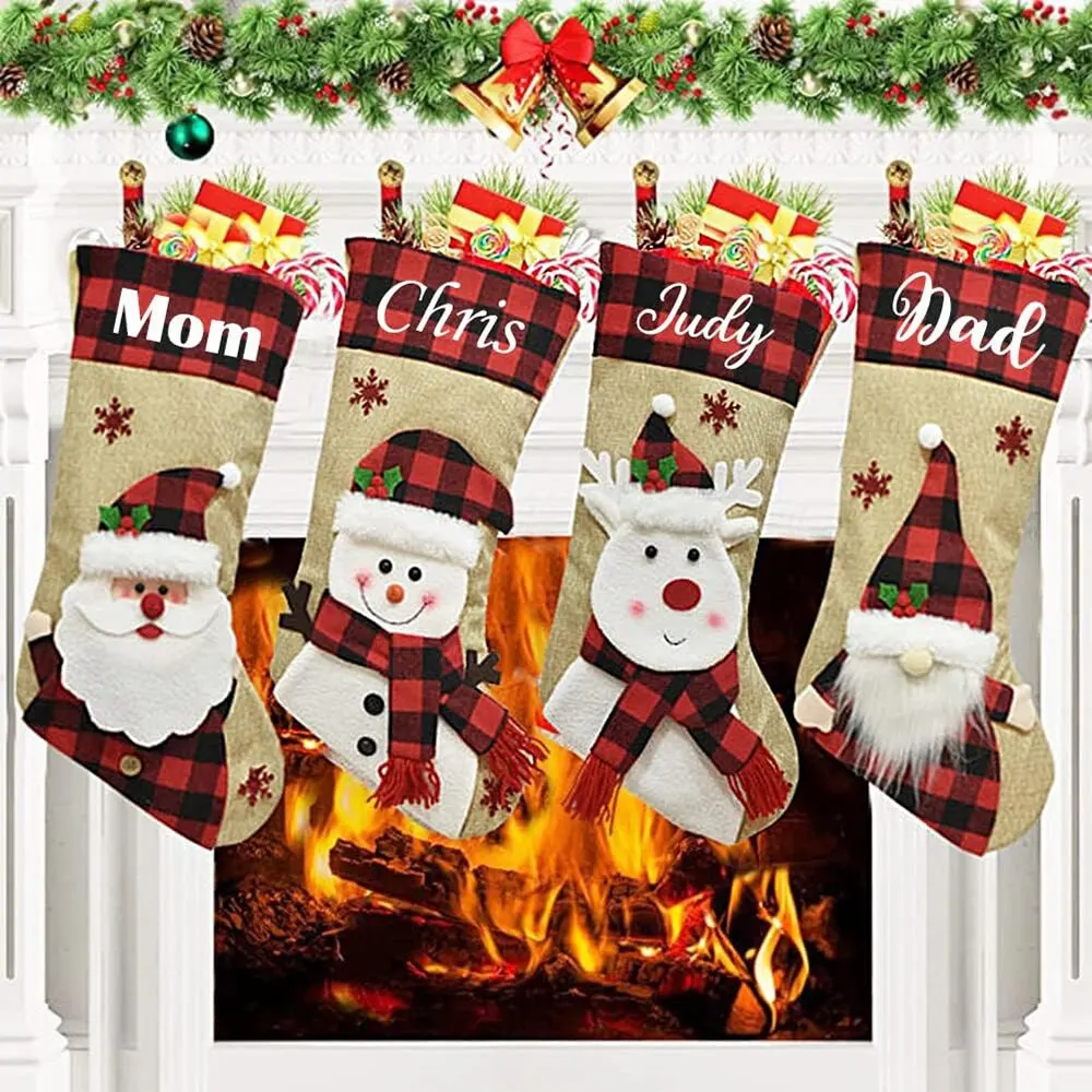 Christmas Stocking Hanging - Meias De Natal Penduradas, Sacos De