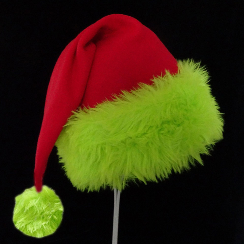 Santa Hat Plush - 1 unidade, chapéu de Papai Noel,
