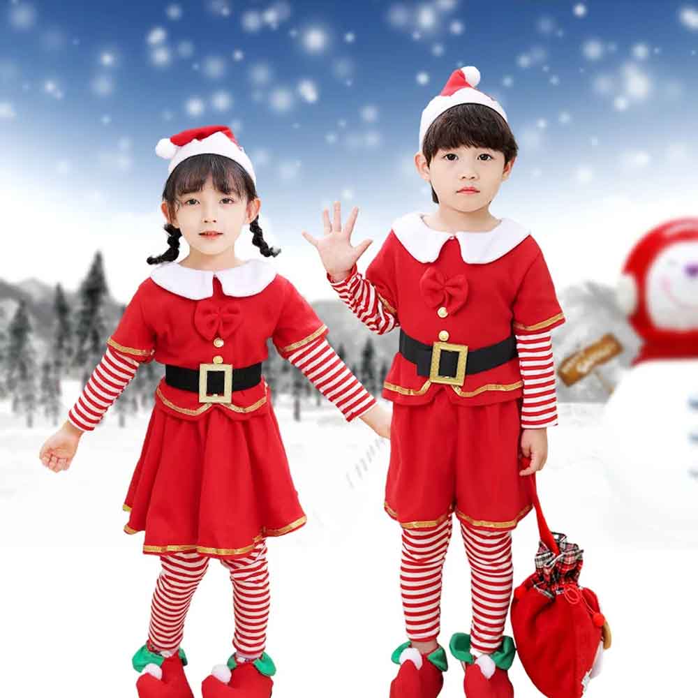 Elf Costume Christmas - Conjunto de elfo de natal infantil-traje