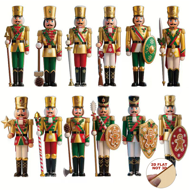 Nutcracker Figurine - Enfeites de Natal Quebra-Nozes de Madeira