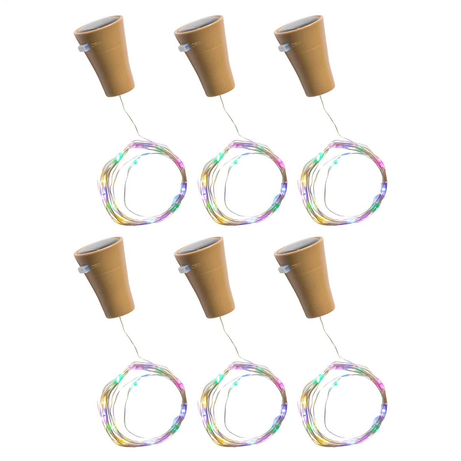Led Fairy String Lights - Luzes solares para garrafas de vinho,