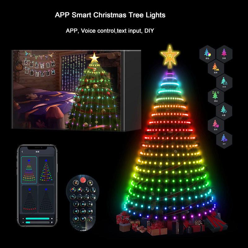 Star Tree Topper - 7ft 400leds luzes inteligentes da árvore
