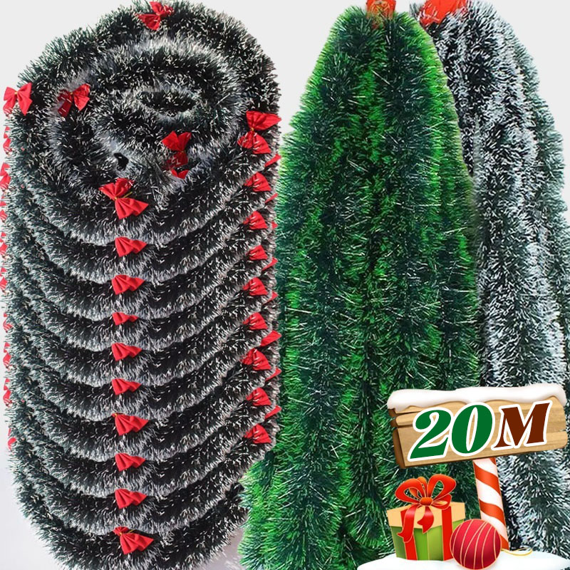 Tinsel Garland Decoration - Natal enfeites fitas tira glitter guirlanda