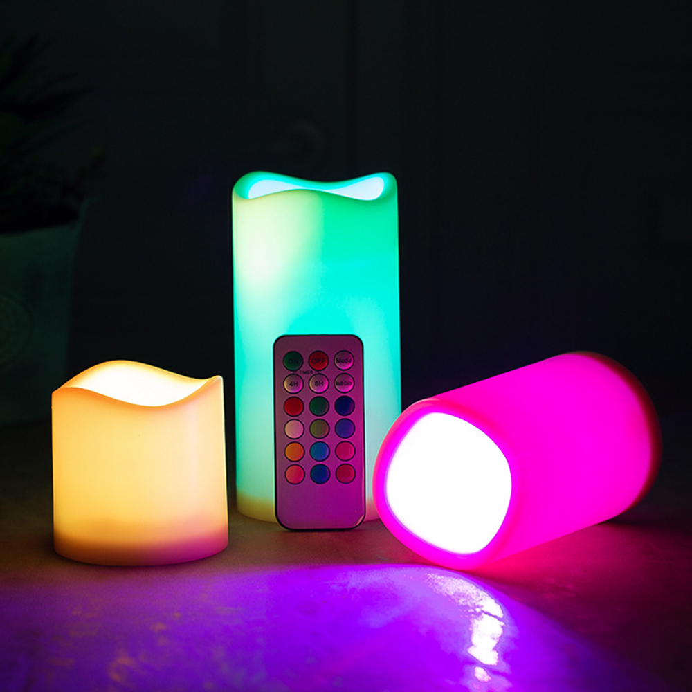 Holiday Candle Set - Conjunto de 3 Velas LED Sem