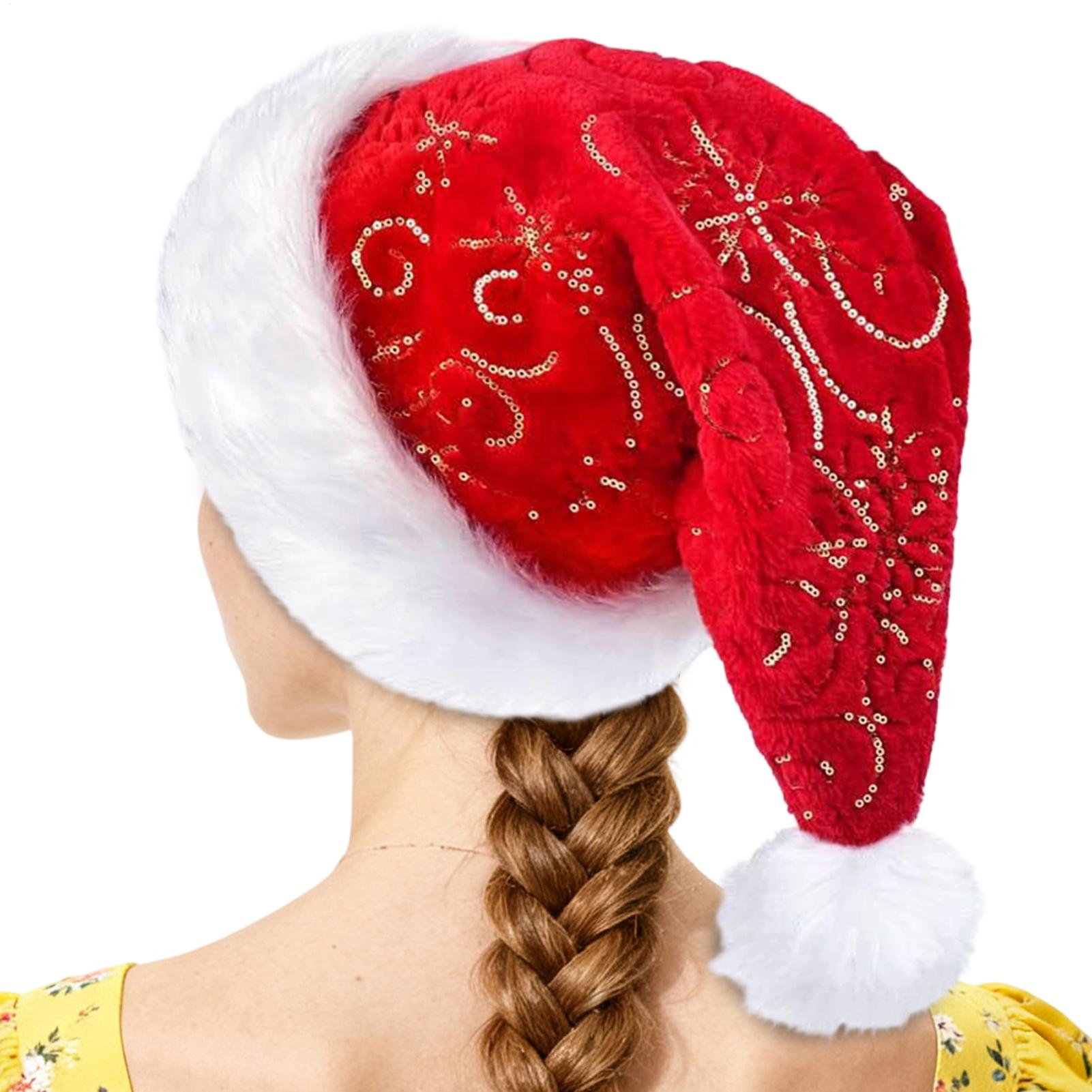 Santa Hat Plush - Chapéu de natal de pelúcia portátil