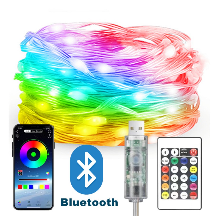 Led Fairy String Lights - Ws2812b led luz corda inteligente bluetooth