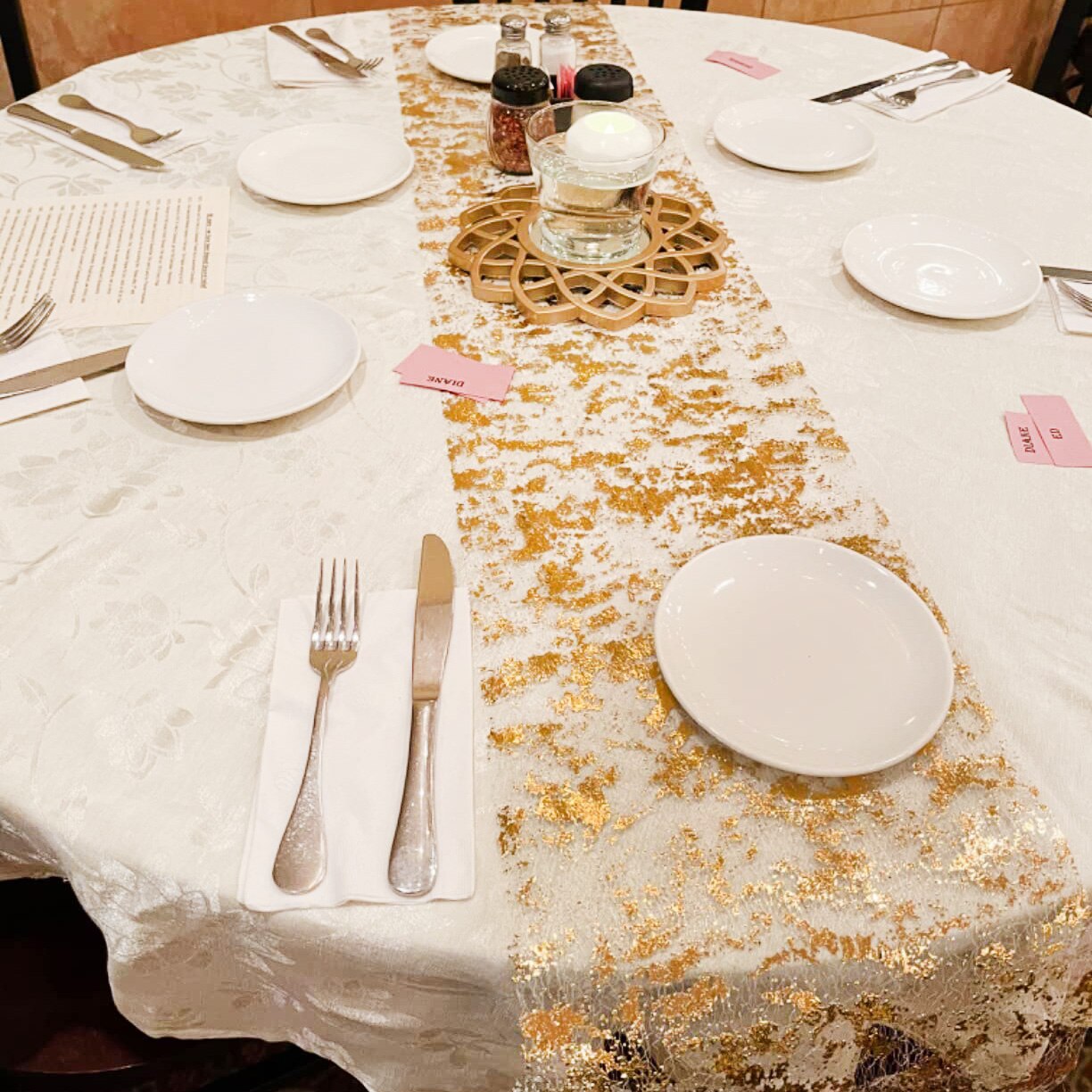 Christmas Table Runner - Corredores De Mesa Fina Metálica, Rolo