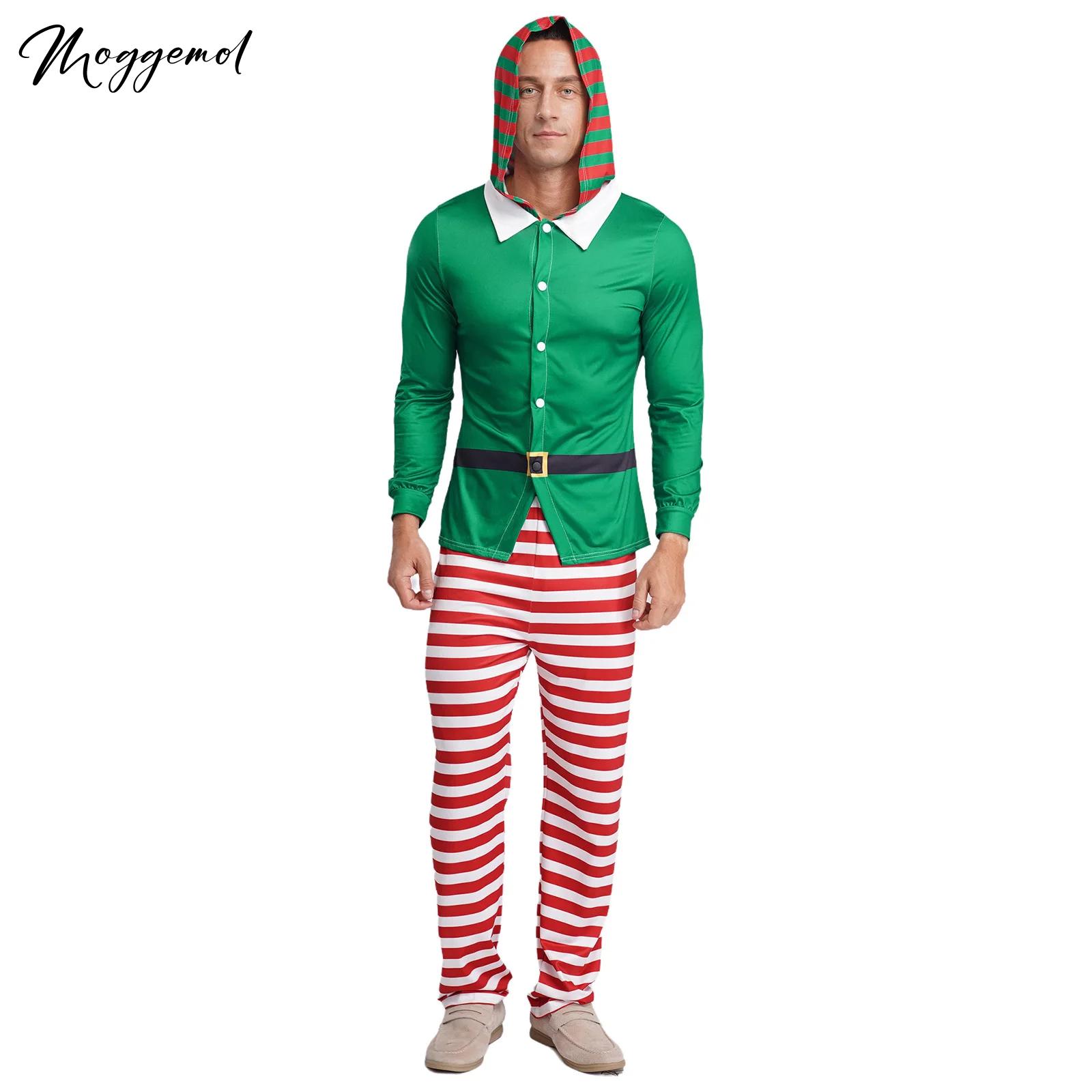 Elf Costume Christmas - Pijama masculino de elfo de natal,