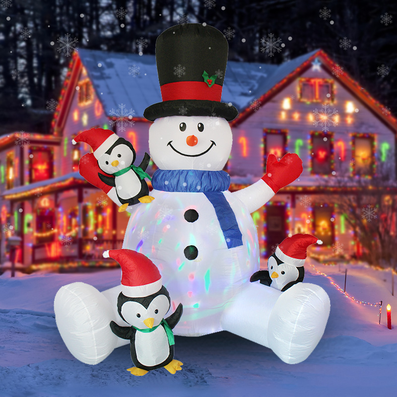 Christmas Lights Outdoor - Natal inflável boneco de neve pinguim