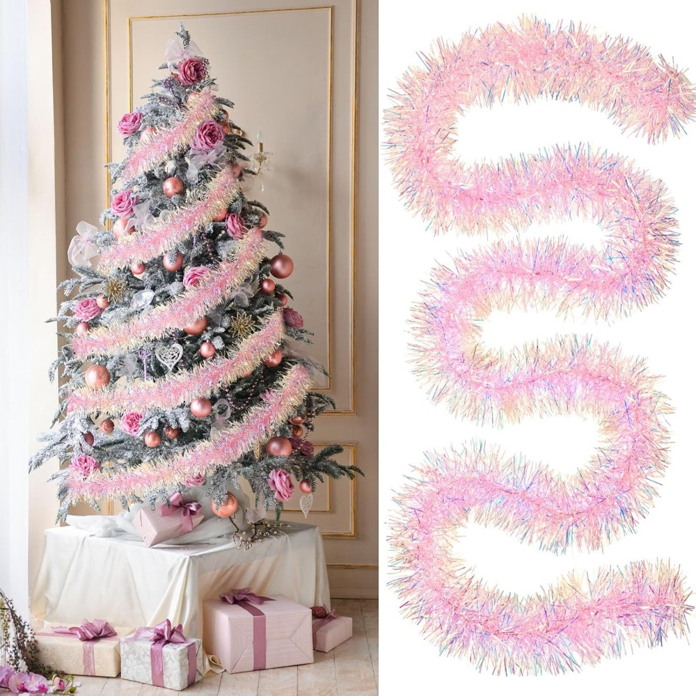 Tinsel Garland Decoration - Fita de Decoração de Natal 2M/9CM,