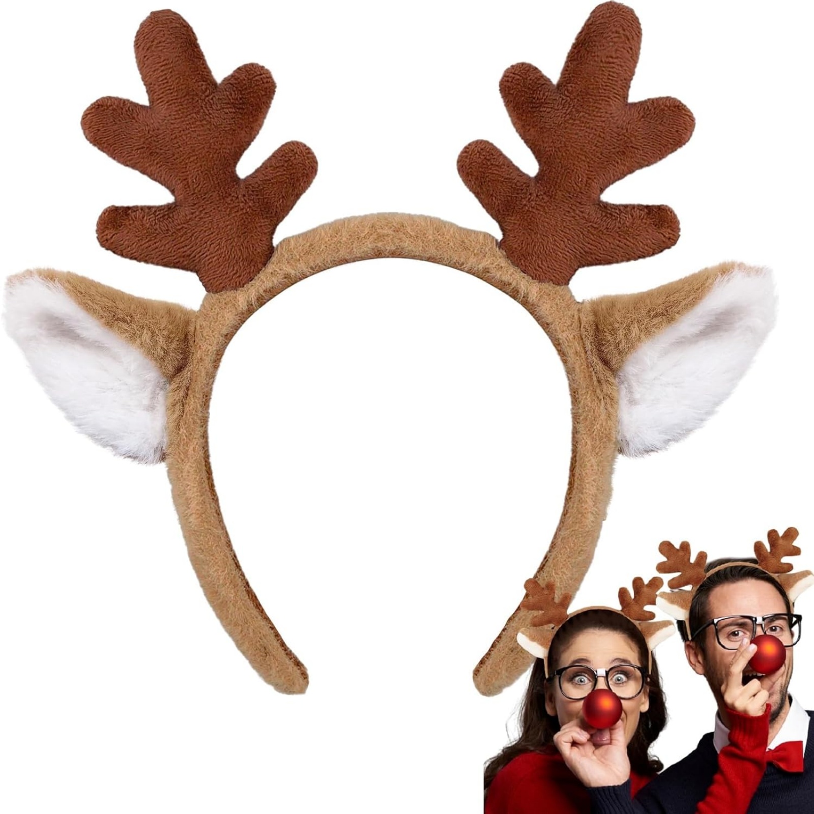 Reindeer Antlers Headband - 1pc natal rena chifres bandana-acessório de