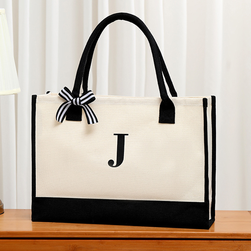 Ribbon Bow Gift - Bolsa tote de lona simples com