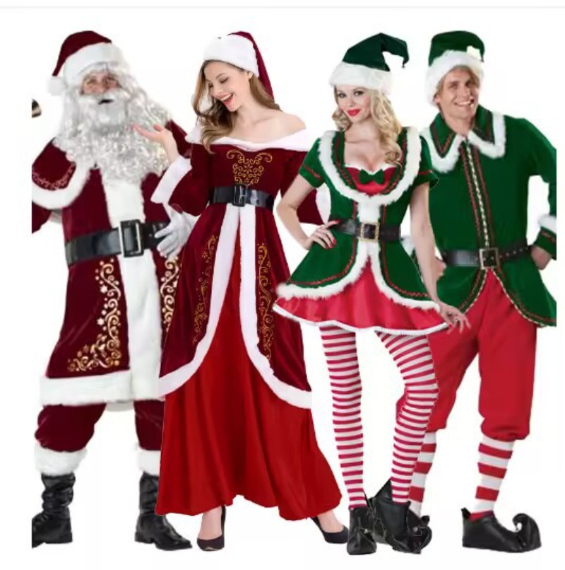 Elf Costume Christmas - Traje de papai noel feminino masculino