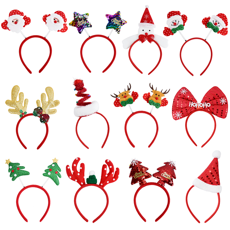 Reindeer Antlers Headband - Natal bandana crianças adulto papai noel