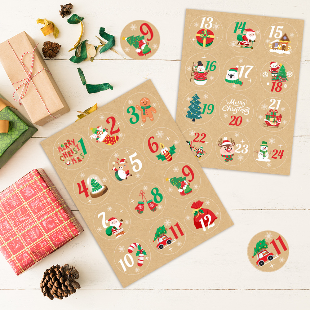 Advent Calendar Gift - 24 pçs decoração de natal calendário