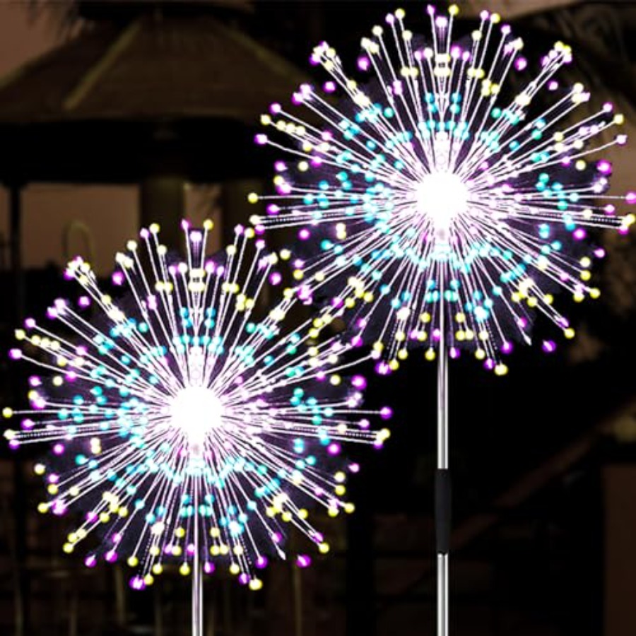 Christmas Lights Outdoor - Luzes Solares de Fogos de Artifício,
