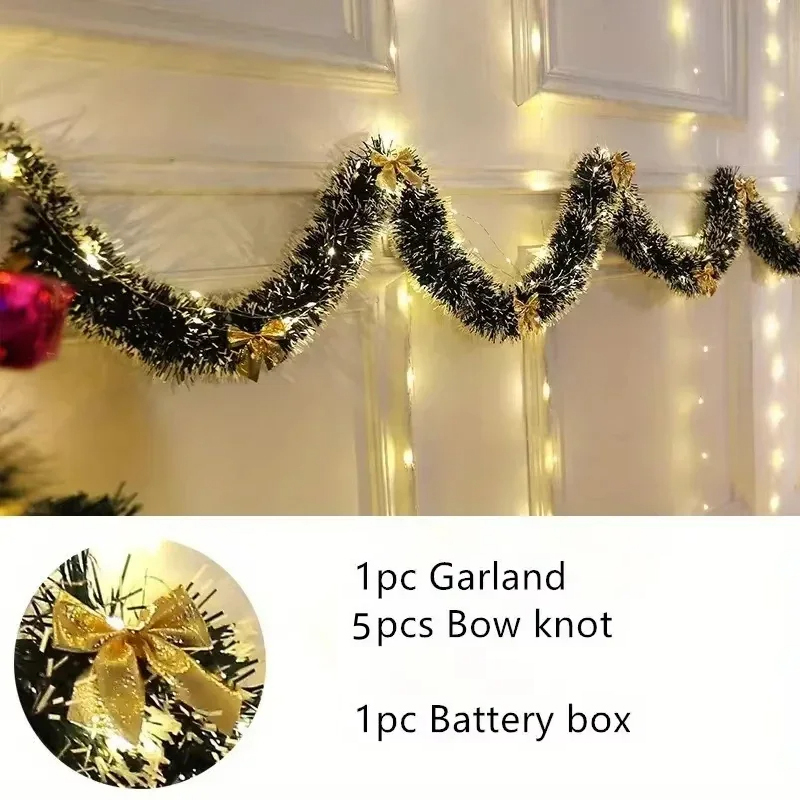 Tinsel Garland Decoration - Natal enfeites guirlanda artificial guirlanda de