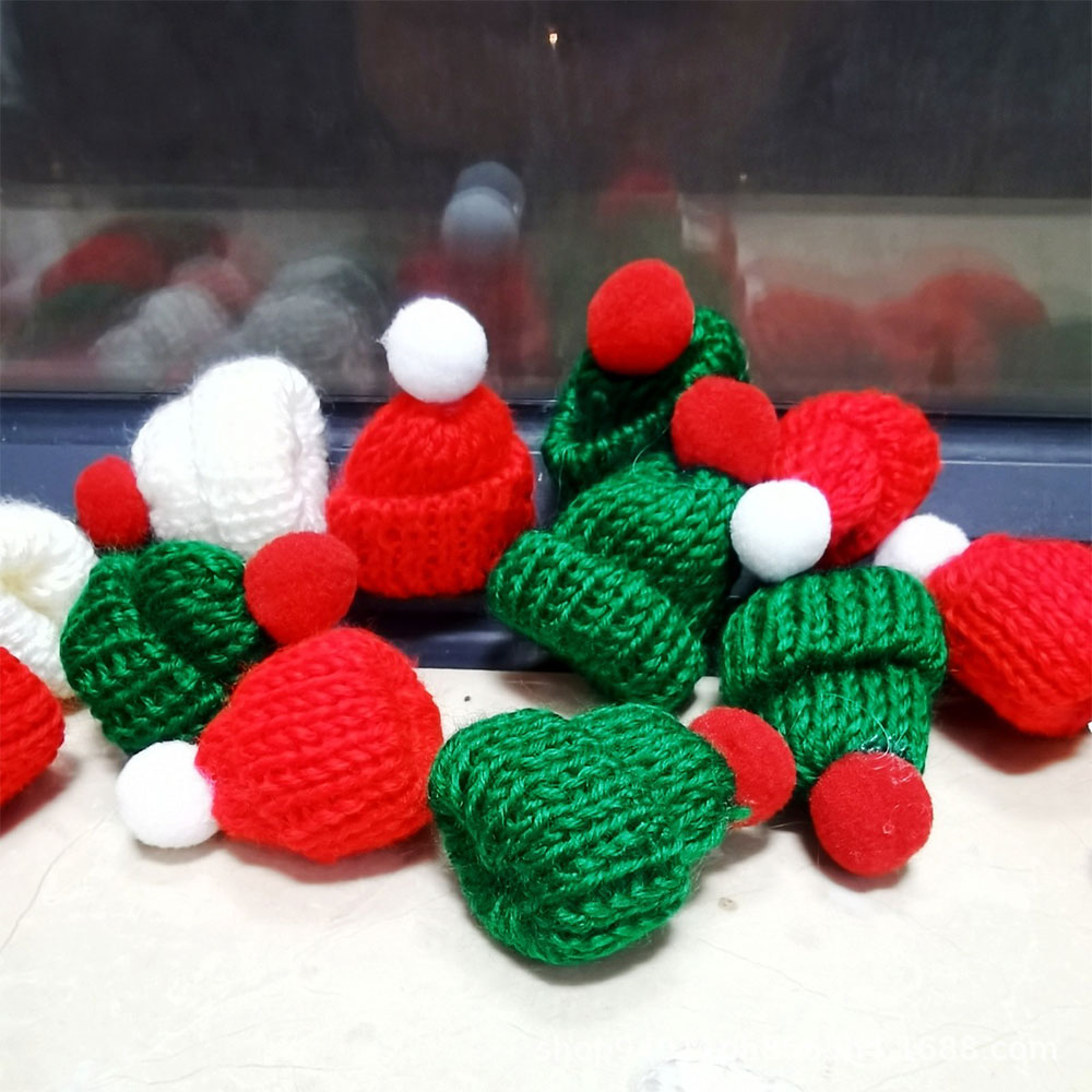 10 pçs 3.5x5cm mini chapéu de  - Santa Hat Plush avaliação e preço