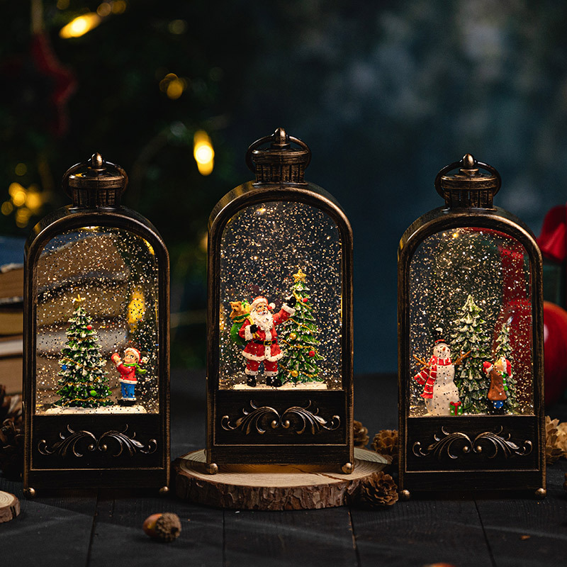 Iluminado Natal Snow Globe Lan - Snow Globe Musical avaliação e preço
