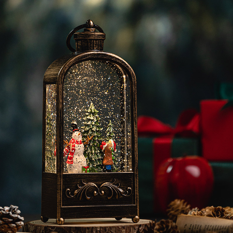 Iluminado Natal Snow Globe Lan - Snow Globe Musical avaliação e preço