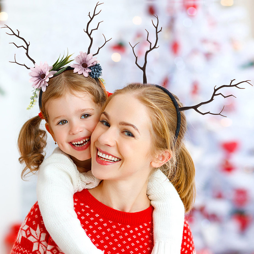 16 Peças de Tiaras de Natal co - Reindeer Antlers Headband avaliação e preço