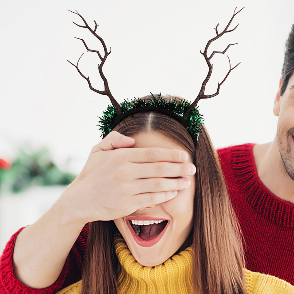 16 Peças de Tiaras de Natal co - Reindeer Antlers Headband avaliação e preço