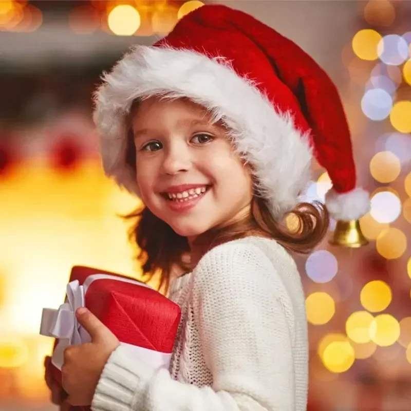 5/1 pçs chapéu de natal de pel - Santa Hat Plush avaliação e preço