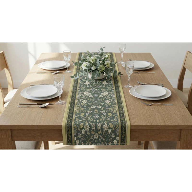 VIKAMA Caminho de Mesa Floral  - Christmas Table Runner avaliação e preço