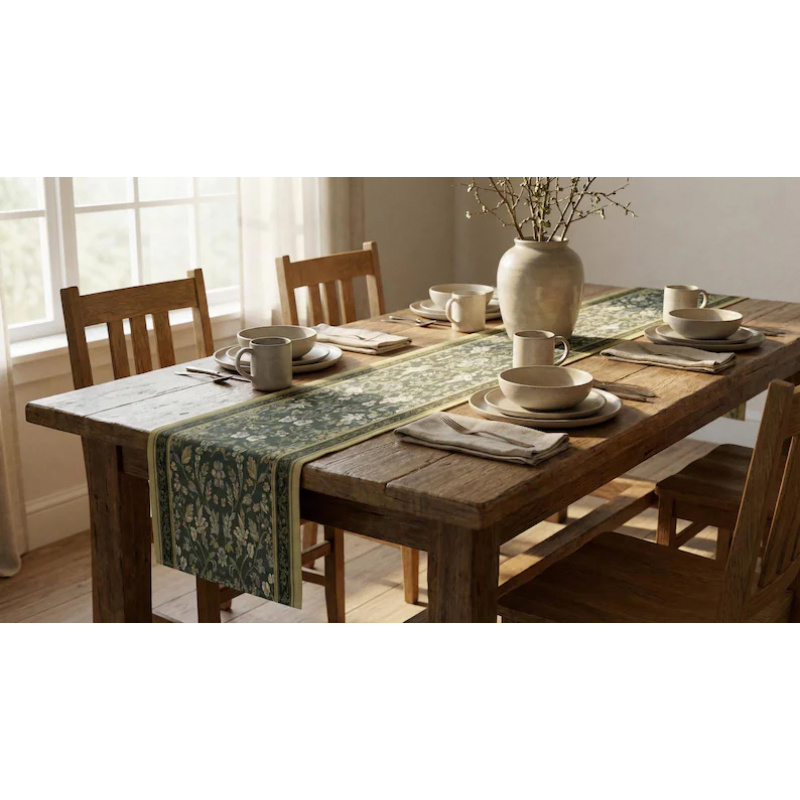 VIKAMA Caminho de Mesa Floral  - Christmas Table Runner avaliação e preço