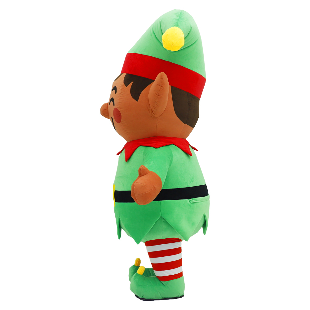 Fantasia inflável de pelúcia d - Elf Costume Christmas avaliação e preço
