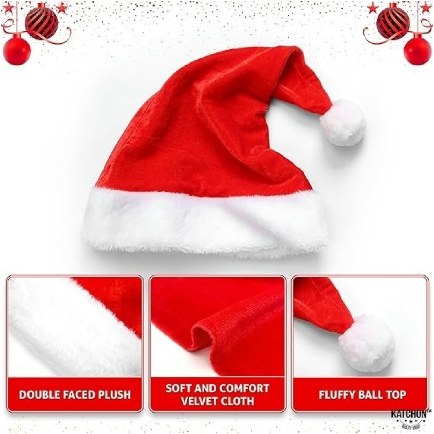 Conjunto de chapéus de Papai N - Santa Hat Plush avaliação e preço
