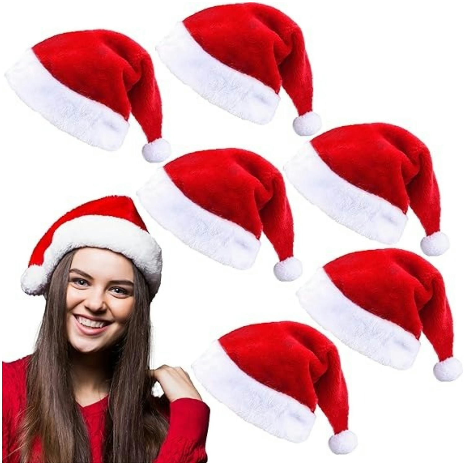 Conjunto de chapéus de Papai N - Santa Hat Plush avaliação e preço