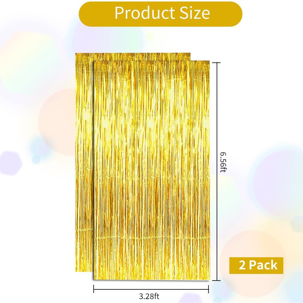 Pacote com 2 Cortinas de Franj - Tinsel Garland Decoration avaliação e preço