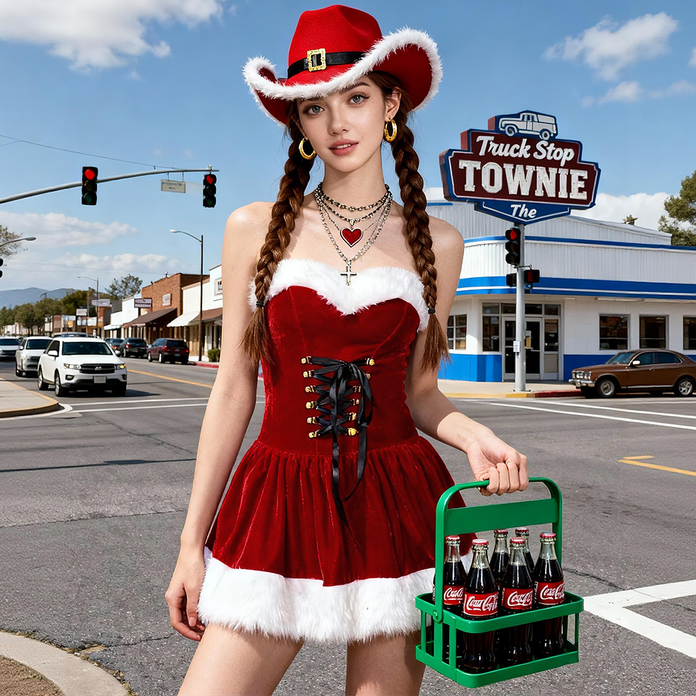 Conjunto de Fantasia Sexy de P - Santa Hat Plush avaliação e preço