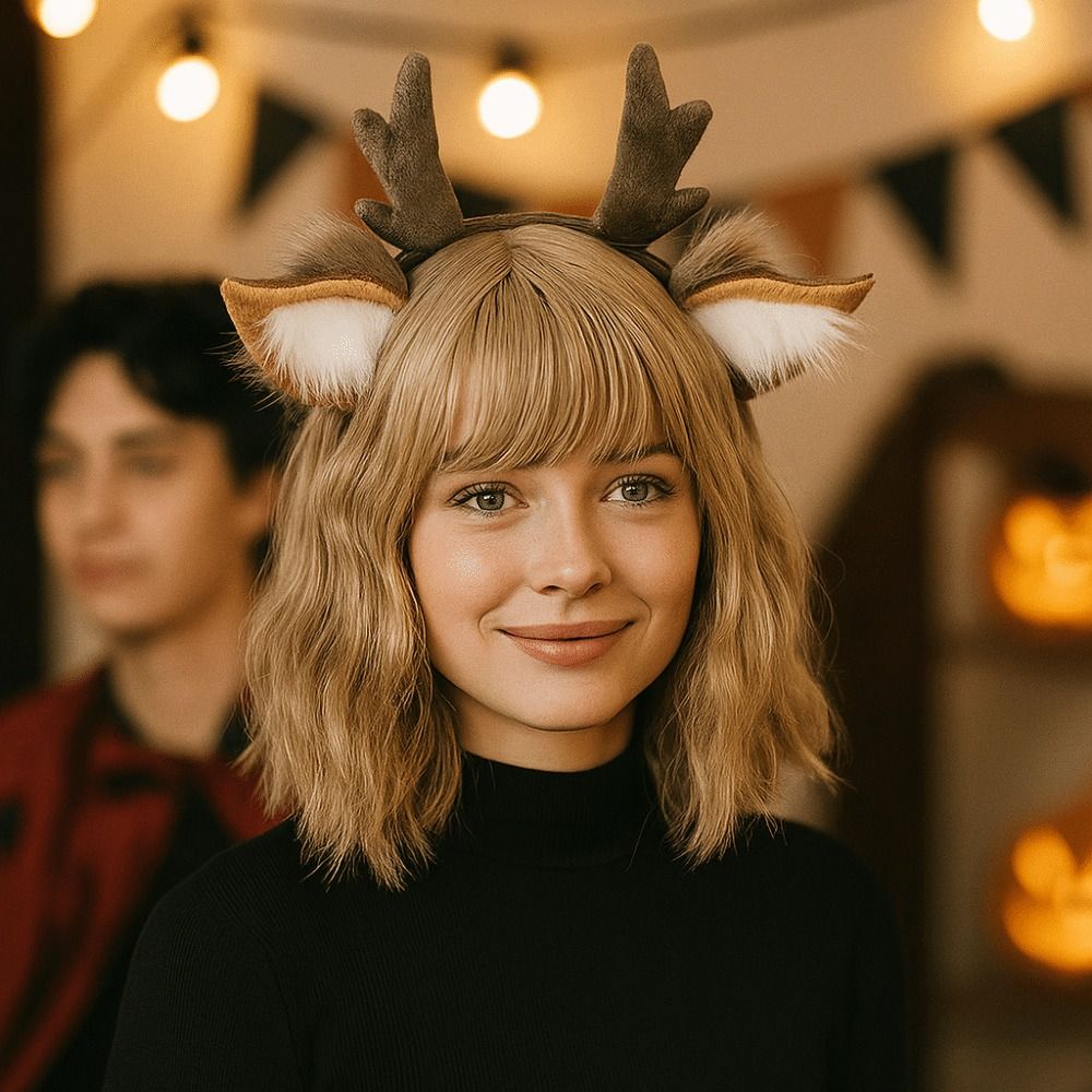 Orelhas de veado rena antler b - Reindeer Antlers Headband avaliação e preço