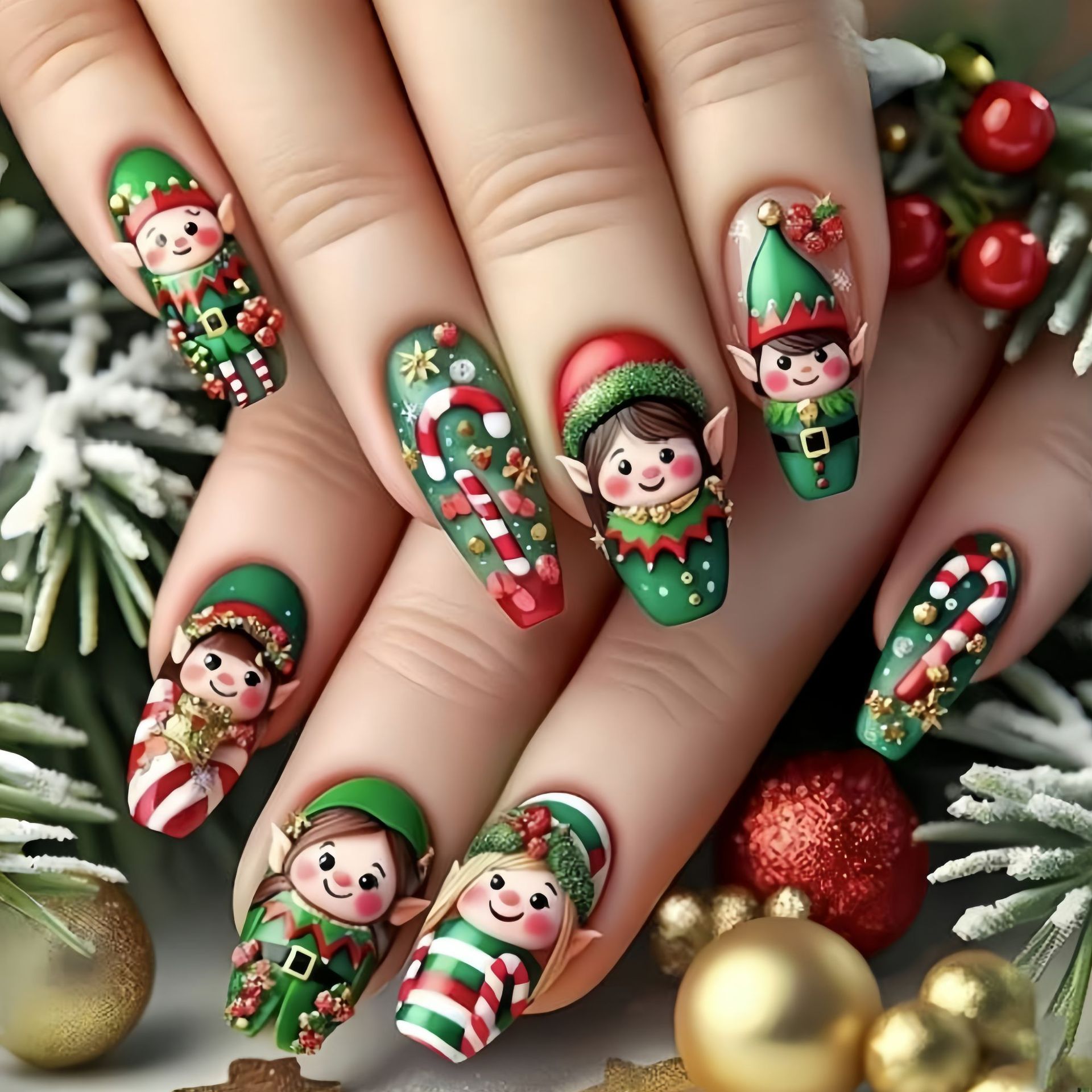 Unhas falsas médias para festa - Christmas Tree Artificial avaliação e preço