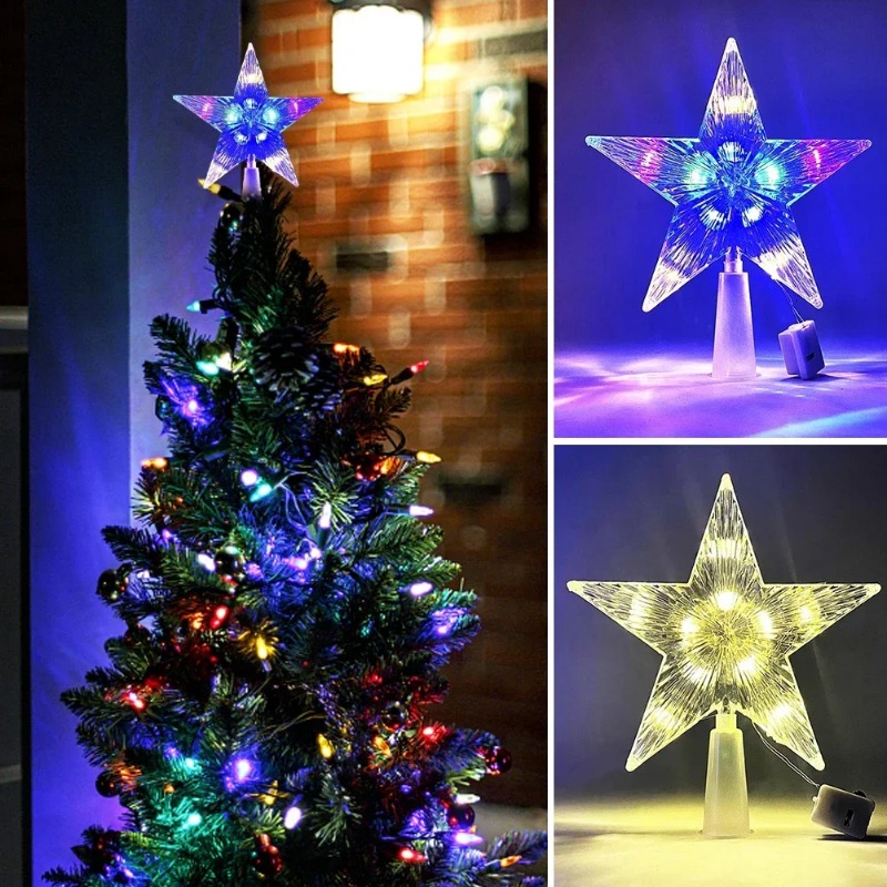 Natal brilhante 15cm árvore to - Star Tree Topper avaliação e preço