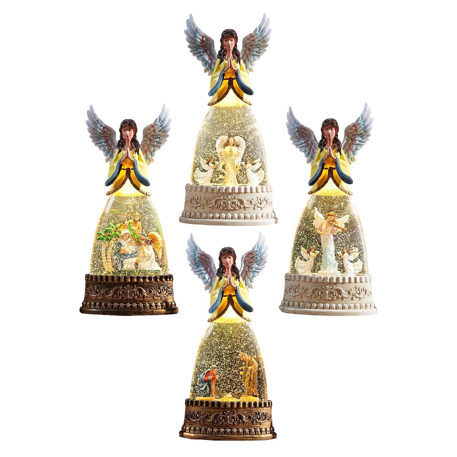 Estatueta de anjo iluminada, g - Snow Globe Musical avaliação e preço