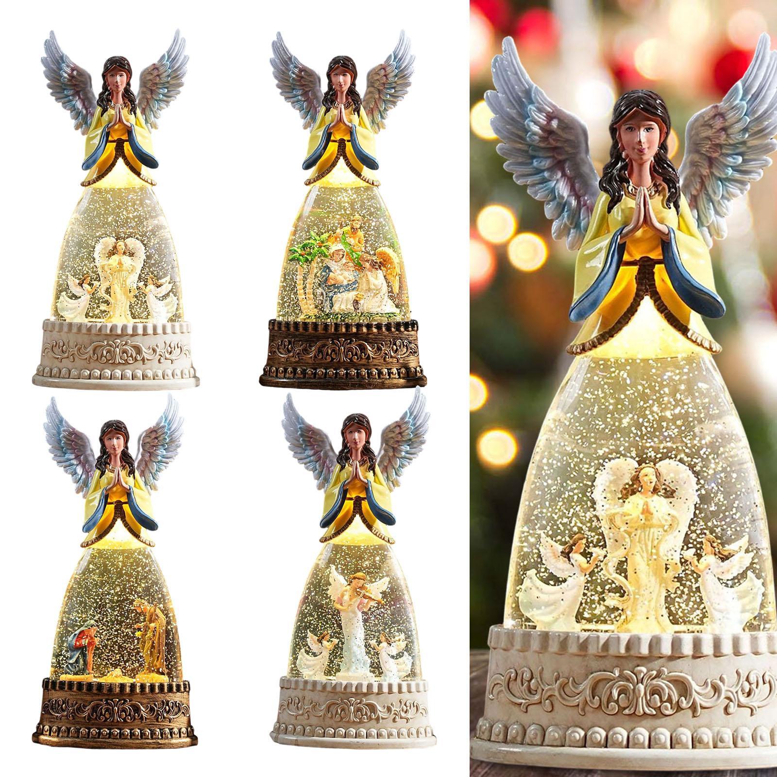 Estatueta de anjo iluminada, g - Snow Globe Musical avaliação e preço