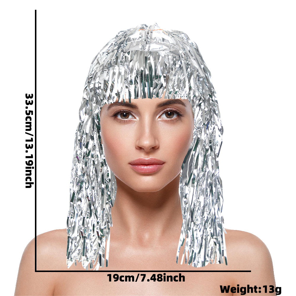 Peruca de Cosplay Disco com Fr - Tinsel Garland Decoration avaliação e preço
