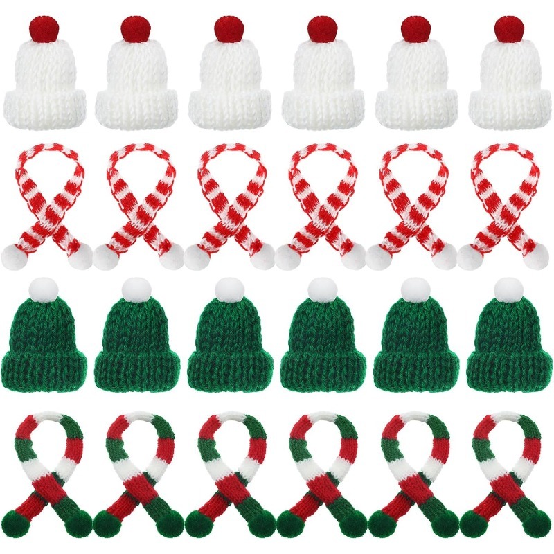 5/10 pçs decoração de natal mi - Santa Hat Plush avaliação e preço