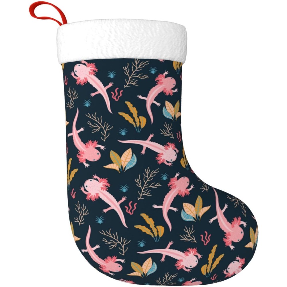 Meias de natal axolotl fofas,  - Christmas Stocking Hanging avaliação e preço