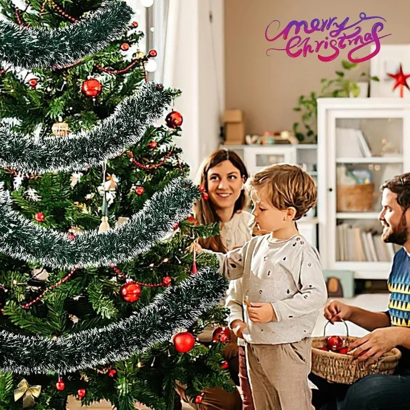 Natal enfeites fitas tira glit - Tinsel Garland Decoration avaliação e preço