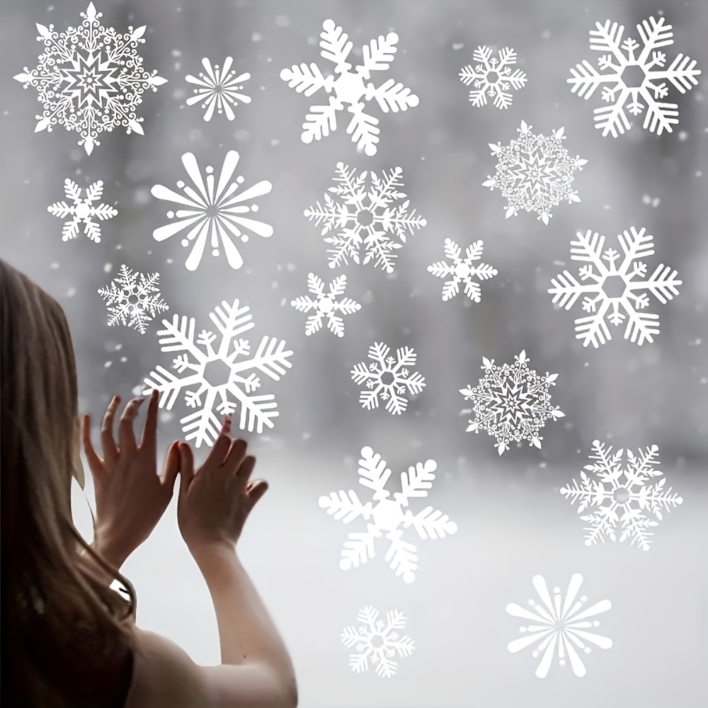 Adesivos estáticos de floco de - Snowflake Window Decal avaliação e preço