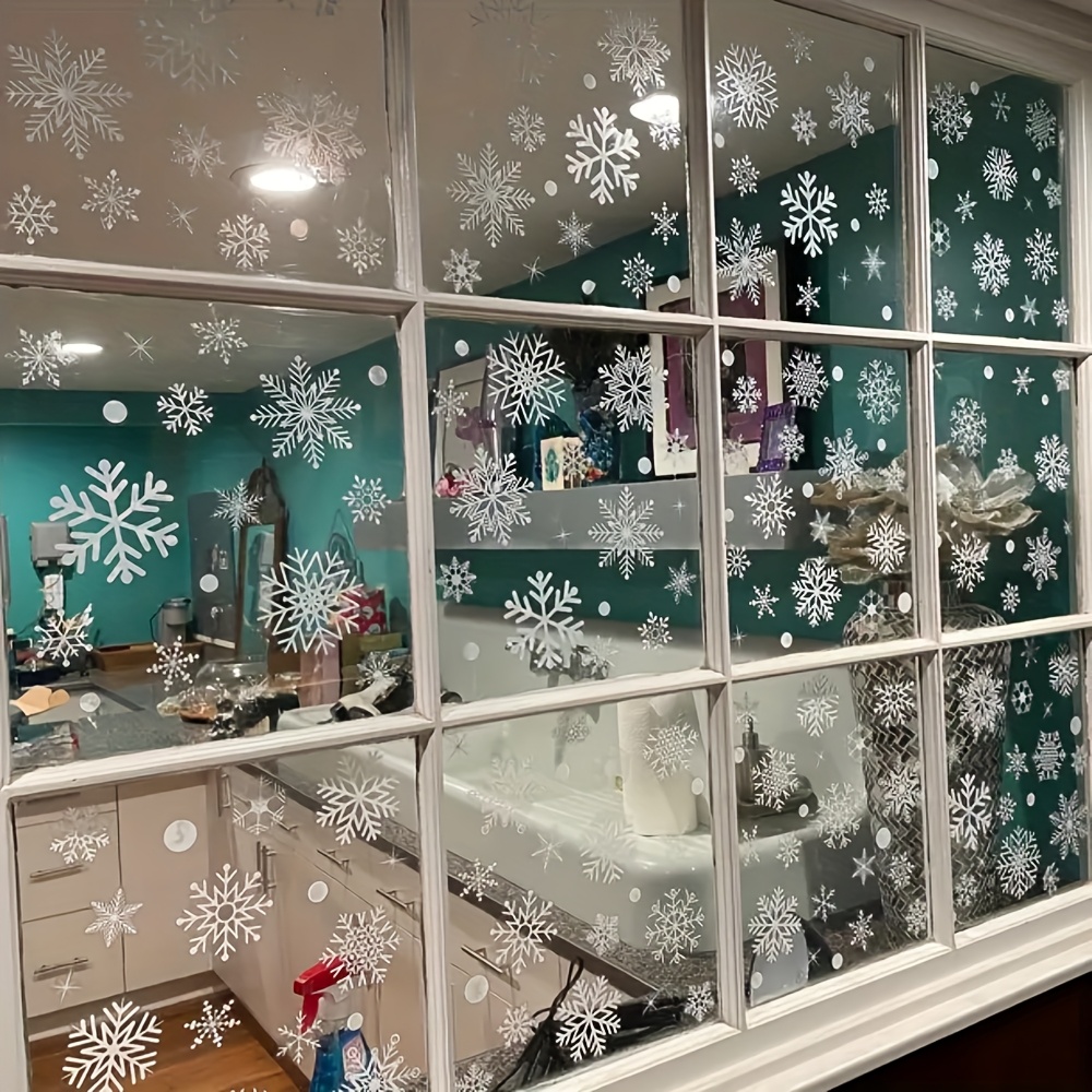 Adesivos estáticos de floco de - Snowflake Window Decal avaliação e preço