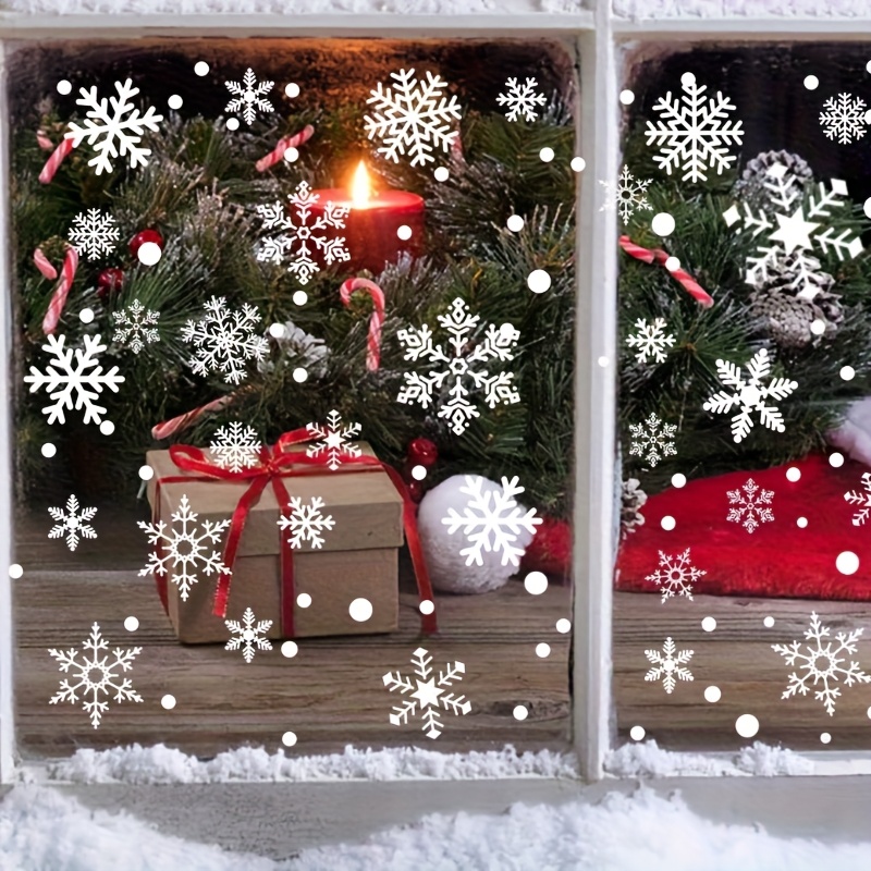 Adesivos estáticos de floco de - Snowflake Window Decal avaliação e preço