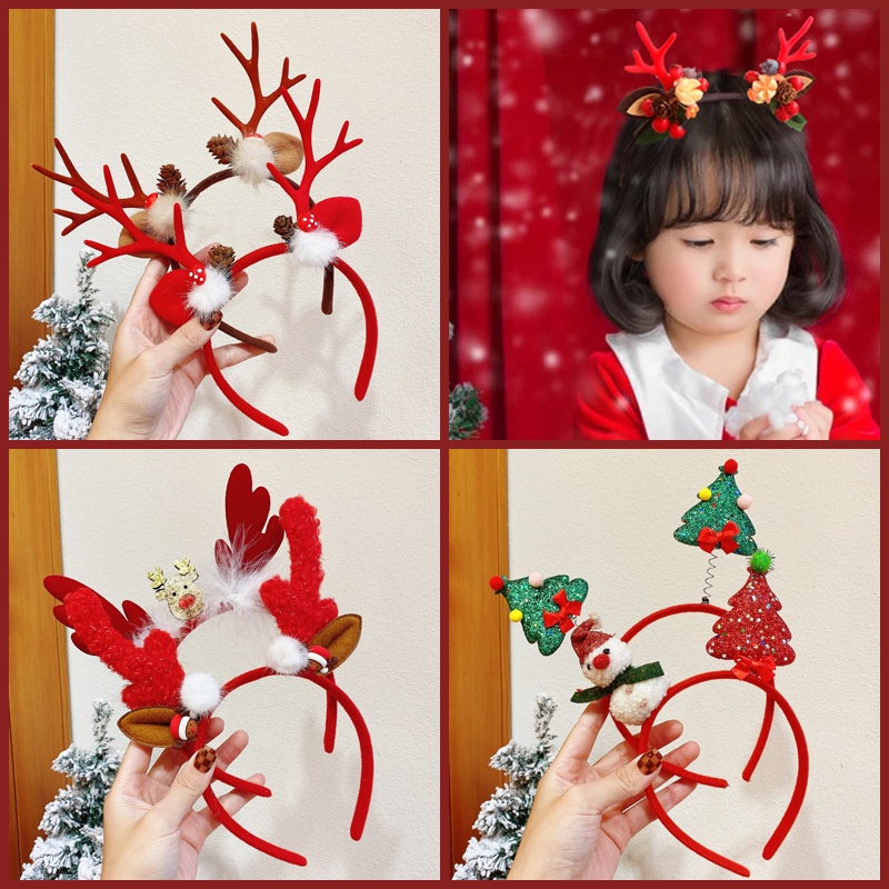 1-15 peças de Tiaras de Natal  - Reindeer Antlers Headband avaliação e preço